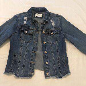 KanCan women’s Distressed Blue Jean Jacket